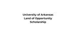 Logo for University of Arkansas Land of Opportunity Scholarship